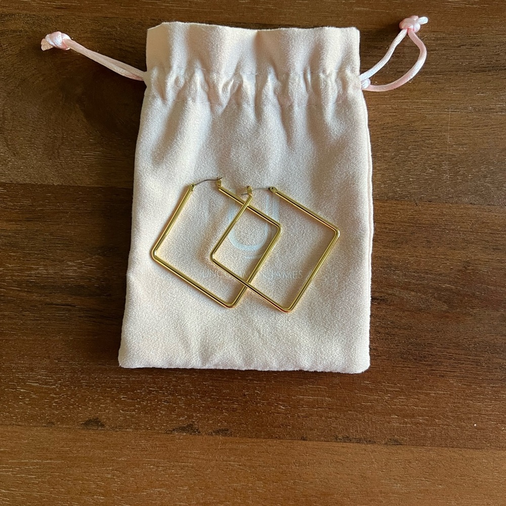 Uncommon James Gold Square Hoop Earrings